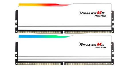 G.SKILL PAMIĘĆ PC DDR5 96GB (2X48GB) RIPJAWS M5 NEO RGB AMD 6000MHZ CL30 BIAŁY