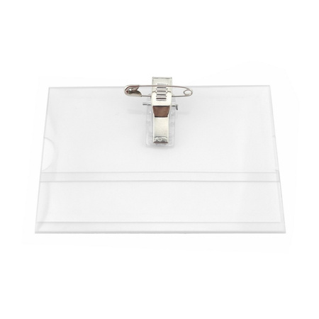 IDENTYFIKATOR Z KLIPESM I AGRAFKĄ 90X58MM D.RECT 50SZT