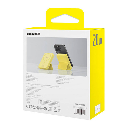 Powerbank magnetyczny Baseus MagPro Magnetic 5000mAh 20W, magsafe (żółty)