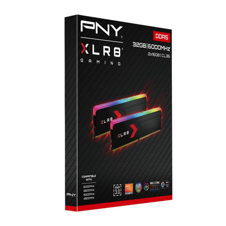 PNY Pamięć DDR5 XLR8 RGB 64GB (2x32GB) 6000 C30