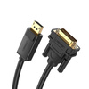 KABEL DISPLAYPORT DO DVI UGREEN DP103, FULLHD, JEDNOKIERUNKOWY, 2M (CZARNY)