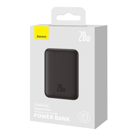 POWERBANK MAGNETYCZNY BASEUS MAGNETIC MINI 10000MAH, USB-C 20W MAGSAFE (CZARNY)