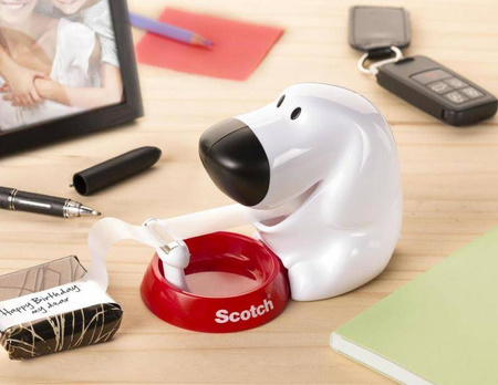 PODAJNIK DO TAŚMY 19MM 3M SCOTCH® W KSZTAŁCIE PIESKA C31-DOG + TAŚMA