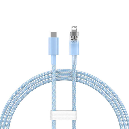 KABEL SZYBKO ŁADUJĄCY BASEUS USB-C DO LIGHTNING  EXPLORER SERIES 1M, 20W (NIEBIESKI)