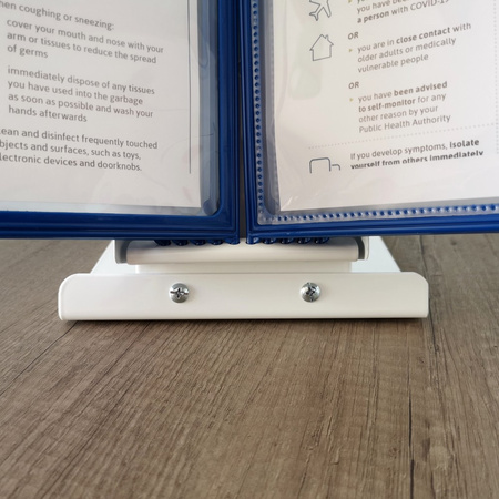 SYSTEM PREZENTACYJNY NA BIURKO Z 10 PANELAMI A4 LEVIATAN NIEBIESKI