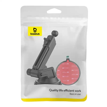 BAZA DO UCHWYTU SAMOCHODOWEGO BASEUS MILKY WAY PRO SERIES Z PRZYSSAWKĄ (CZARNY)