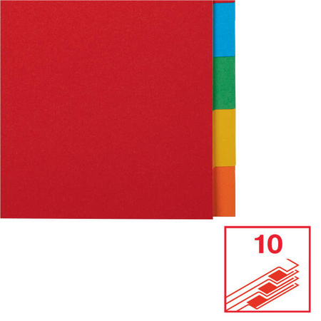 PRZEKŁADKI A4 ESSELTE 100201 MIX KARTON 10SZT