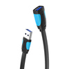 PŁASKI PRZEDŁUŻACZ USB3.0 VENTION VAS-A13-B100 1M CZARNY