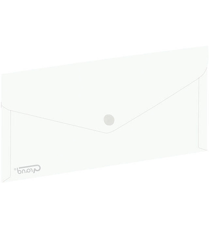 TECZKA KOPERTOWA NA GUZIK 254X130MM GRAND ZP042 120-1478 TRANSPARENTNA BIAŁA PP