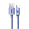 Kabel USB do USB-C Baseus Crystal Shine, 5A, 1.2m (fioletowy)