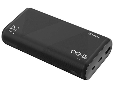 TRACER POWERBANK AMOS 20000MAH QC3.0-PD20W BK CZARNY