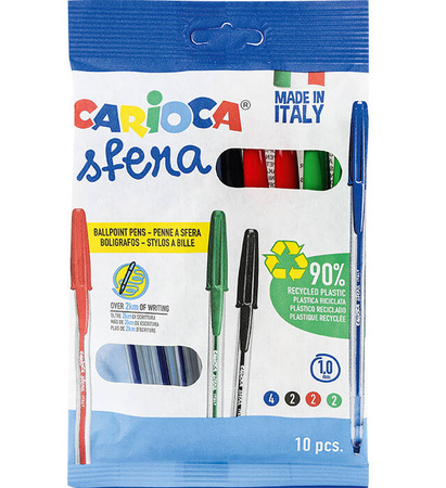DŁUGOPIS CARIOCA 41647 160-2351 4 KOLORY 10SZT