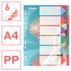 PRZEKŁADKI Z INDEKSAMI A4 ESSELTE 628499 MIX PP 6SZT