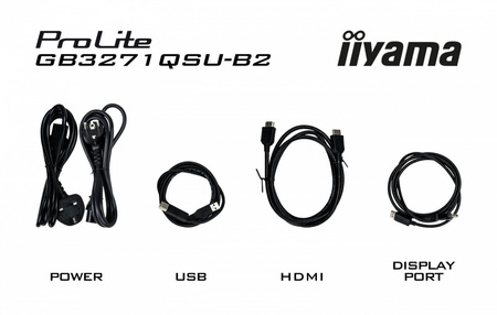 IIYAMA MONITOR 31.5 CALA GB3271QSU-B2 1MS,IPS,180HZ,2X HDMI,DP,400CD,FREESYNC QHD,2X USB(3.2),2X USB-C,2X 4.5W,HAS-150MM
