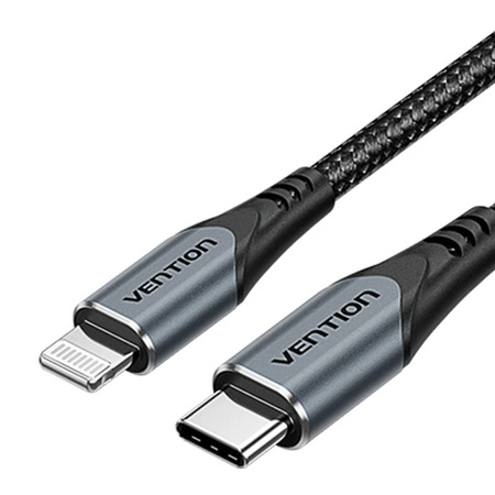 ŁADOWARKA GAN VENTION USB-C 20W + KABEL USB-C-L 1M (SZARA)