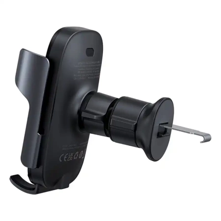 UCHWYT SAMOCHODOWY Z ŁADOWARKĄ BASEUS MILKYWAY PRO 15W (CZARNY)