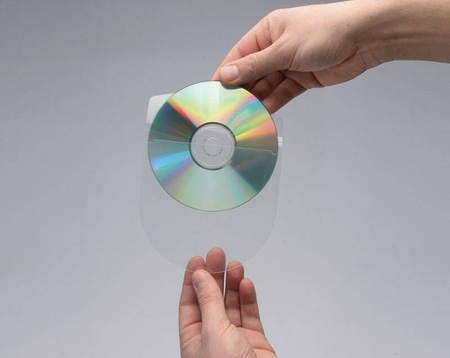 KIESZEŃ SAMOPRZYLEPNA NA 2-4 PŁYTY CD/DVD 127X127MM Q-CONNECT 10SZT