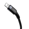 KABEL USB-C DO LIGHTNING PD BASEUS CAFULE, 18W, 1M (CZARNO-SZARY)