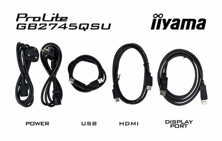 IIYAMA MONITOR 27 CALI G-MASTER GB2745QSU-B1 IPS,QHD,100HZ,1MS,2XUSB,2X2W,FREESYNC, HAS(150MM)
