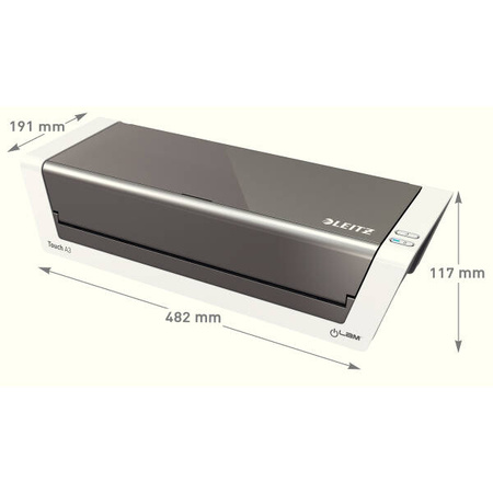 LAMINATOR A3 LEITZ ILAM TOUCH 2 74744000 BŁYSZCZĄCY BIAŁY/ANTRACYT
