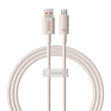 KABEL SZYBKO ŁADUJĄCY BASEUS USB DO USB-C HABITAT SERIES 100W, 1M (RÓŻOWY)