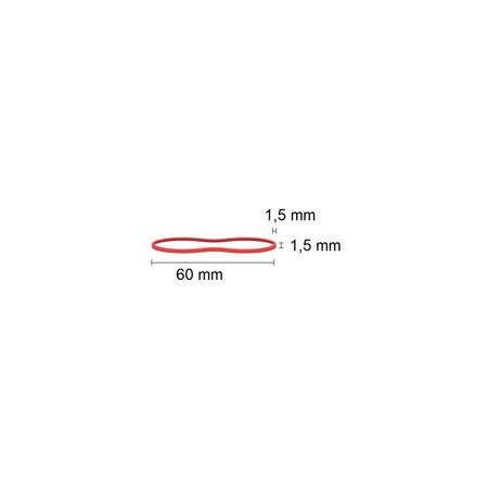 GUMKI RECEPTURKI 60X1,5X1,5 ŚR.40 1KG MIX KOLORÓW