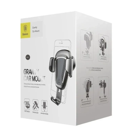 Uchwyt samochodowy BASEUS Gravity Car Mount na kratkę (czarny)