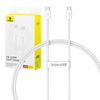 KABEL SZYBKIEGO ŁADOWANIA USB-C DO USB-C BASEUS SUPERIOR 2 100W 1M (BIAŁY)