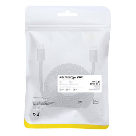 KABEL DP 8K DO DP 8K BASEUS HIGH DEFINITION 5M (CZARNY)