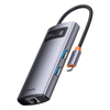 HUB 4W1 BASEUS METAL GLEAM SERIES, USB-C DO 3X USB 3.0 + ETHERNET RJ45