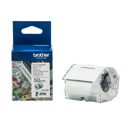 BROTHER TAŚMA PAPIEROWA 50MM X 5M, BIAŁA, CZ1005, DO DRUKARKI VC-500W