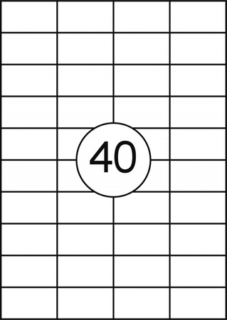 ETYKIETY SAMOPRZYLEPNE 48.5X25.4MM OFFICE PRODUCTS BIAŁE 100ARK*40SZT