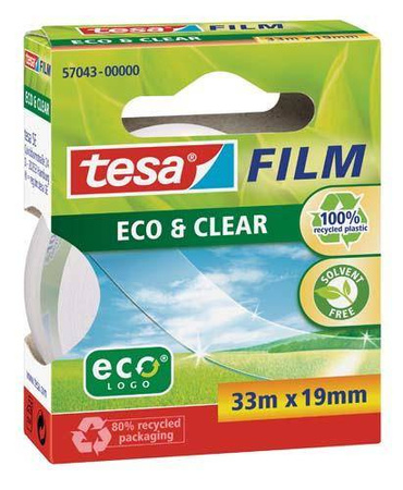 TAŚMA KLEJĄCA 19MMX33M TESA ECO&CLEAR 57043-00000-00 ED PRZEZROCZYSTA