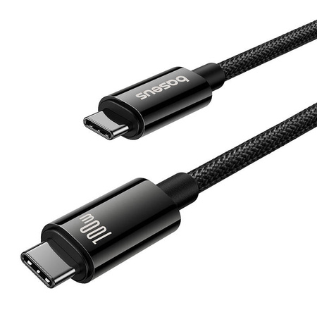 KABEL USB BASEUS TUNGSTEN GOLD USB-C DO USB-C 100W 1,5M (CZARNY)