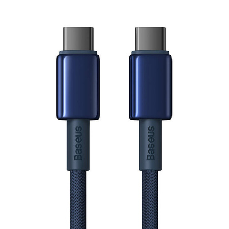 KABEL USB-C DO USB-C BASEUS TUNGSTEN GOLD, 100W, 2M (NIEBIESKI)