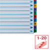 PRZEKŁADKI 1-20 A4 ESSELTE MYLAR 100163 MIX KARTON 160G