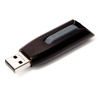 VERBATIM USB FLASH DISK, USB 3.0, 128GB, V3, STORE N GO, CZARNY, 49189, USB A, Z WYSUWANYM ZŁĄCZEM