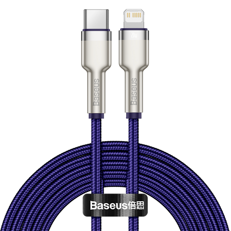 Kabel BASEUS Cafule USB-C-Lightning 2m (fioletowy)