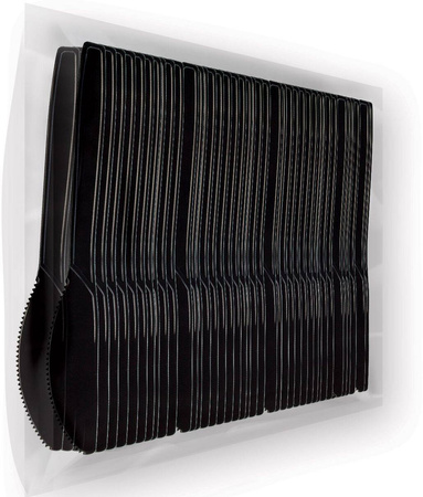 NOŻE PS 16.5CM CZARNE 100SZT QUICKPACK VIGO! 7322990