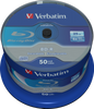 VERBATIM BD-R, SINGLE LAYER 25GB, BLUE SURFACE, SINGLE LAYER, SPINDLE, 43838, 6X, 50-CAKE, NO ID
