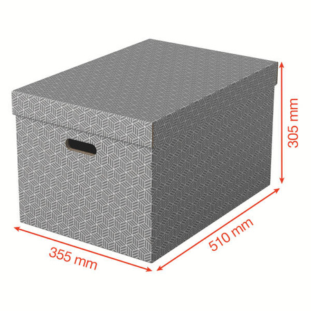PUDŁO ARCHIWIZACYJNE 355X305X510MM ESSELTE 628287 SZARY 3SZT