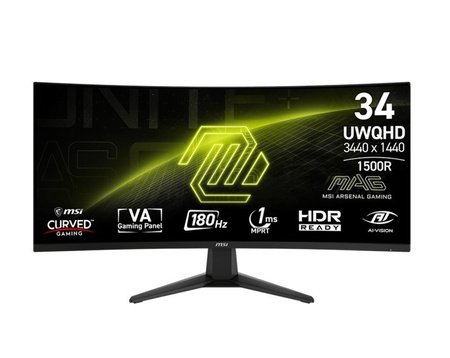 MSI MONITOR MAG 346CQ 34 CALE/LED/UWQHD/CURVED/180HZ/CZARNY