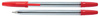 DŁUGOPIS OFFICE PRODUCTS CZERWONY 1.0MM PRZEZROCZYSTA