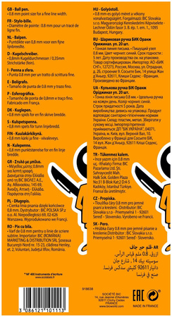 DŁUGOPIS BIC ORANGE 8099221 NIEBIESKI 0.7MM POMARAŃCZOWA OBUDOWA