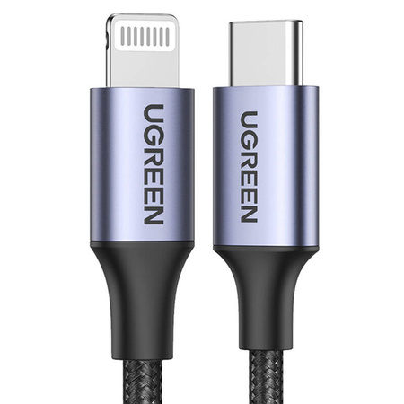 Kabel UGREEN US304 USB-C-Lightning 1.5m (czarny)