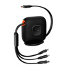 KABEL USB-C BASEUS TRACTION 3W1 USB-C / LIGHTNING / MICRO 100W 1.7M (CZARNY)