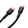 Kabel USB-C do Lightning PD Baseus Cafule, 18W, 1m (czarno-czerwony)