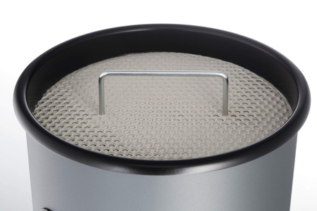 KOSZ NA ŚMIECI OKRĄGŁY METALOWY Z POPIELNICZKĄ 17L DURABLE 333023 SREBRNY