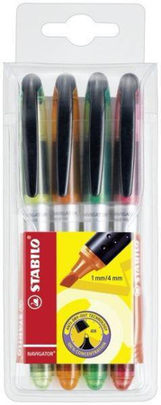 Zakreślacz STABILO NAVIGATOR 545/4 mix*4 1-3.5mm 4szt.