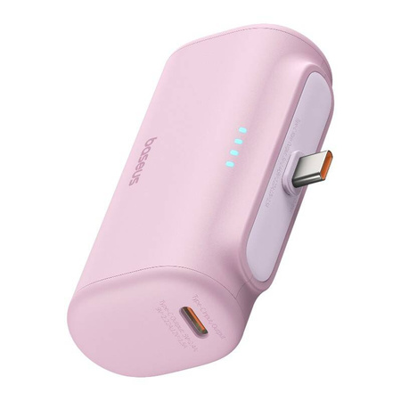 POWERBANK BASEUS COMPACT USB-C 5000MAH, 20W (RÓŻOWY)